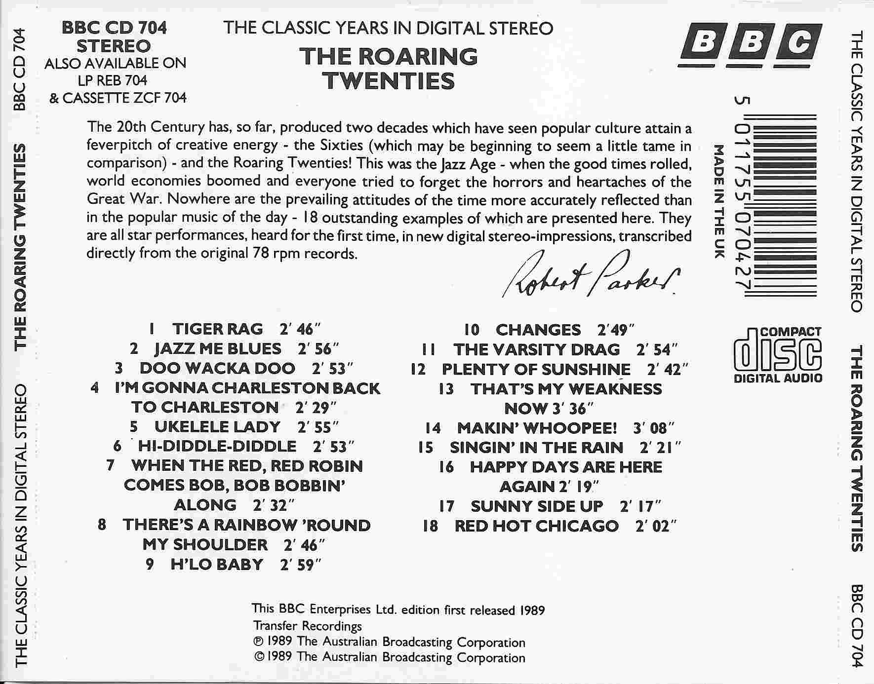 Back cover of BBCCD704